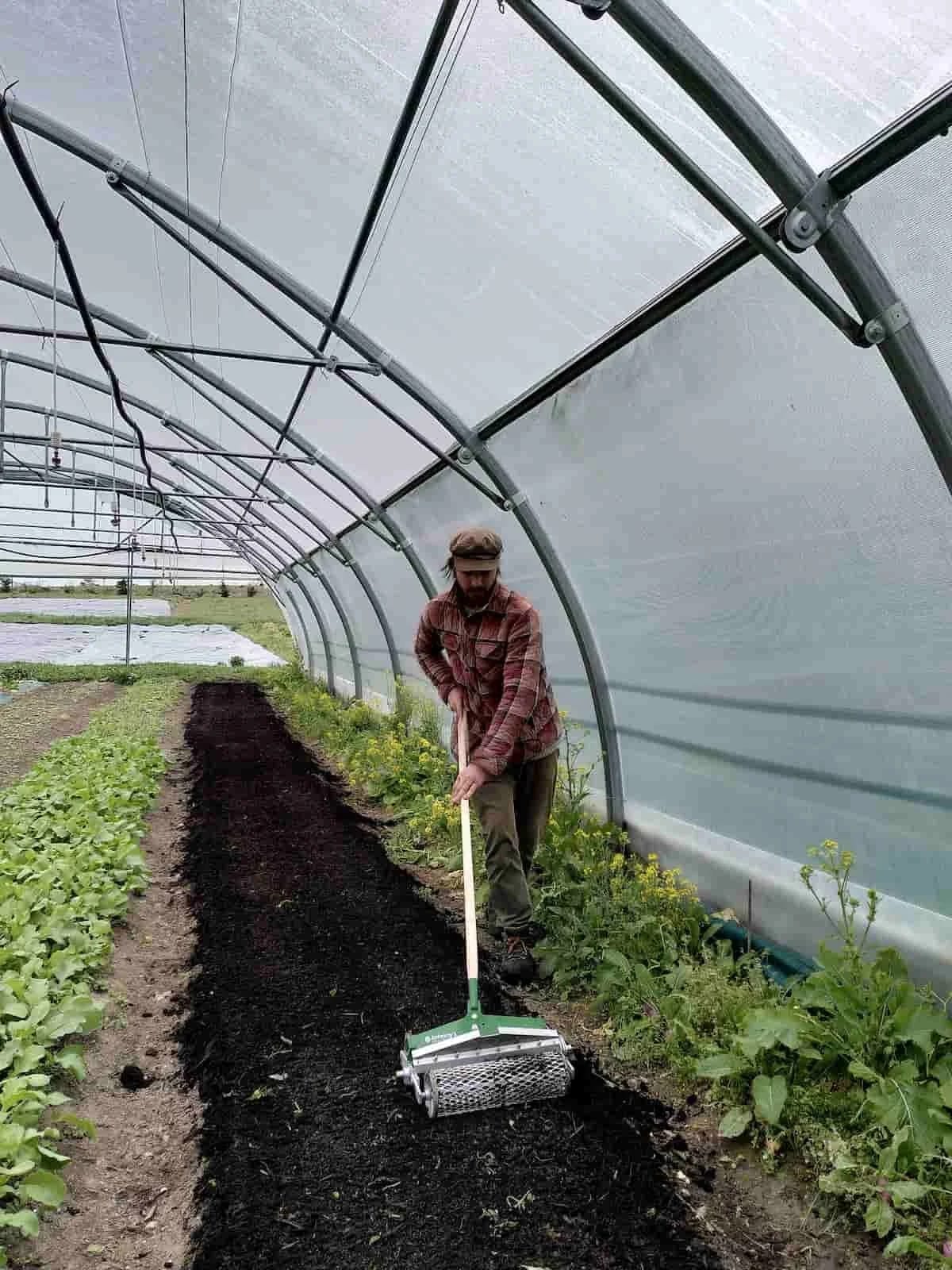 Brûleur Neversink Farm utilisé sur la microferme